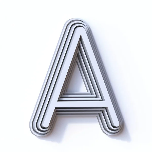 Τρία βήματα γραμματοσειρά γράμμα ένα 3d — Φωτογραφία Αρχείου