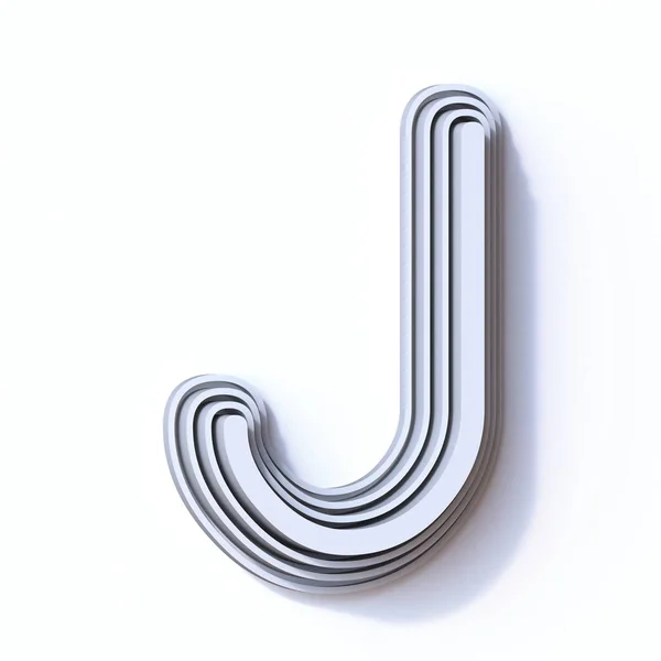 Tre steg teckensnitt bokstaven J 3d — Stockfoto