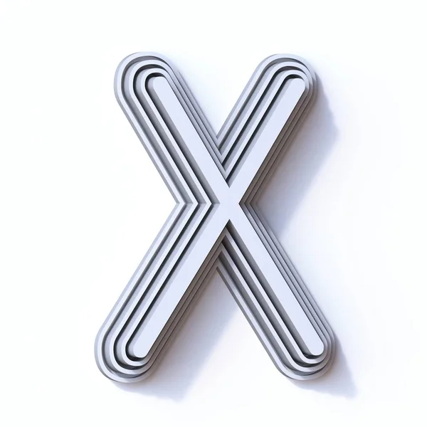 Drie stappen lettertype brief X 3d — Stockfoto