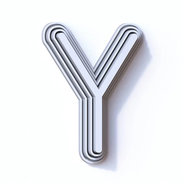 Üç adım yazı tipi harf Y 3d — Stok fotoğraf
