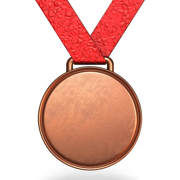 Médaille Bronze Illustration Rendu Isolée Sur Fond Blanc — Photo