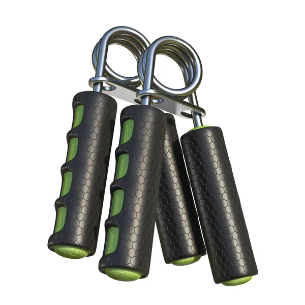 Two fitness hand grippers 3D