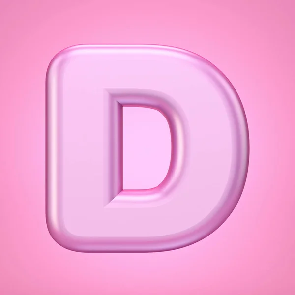 Police rose Lettre D 3D — Photo