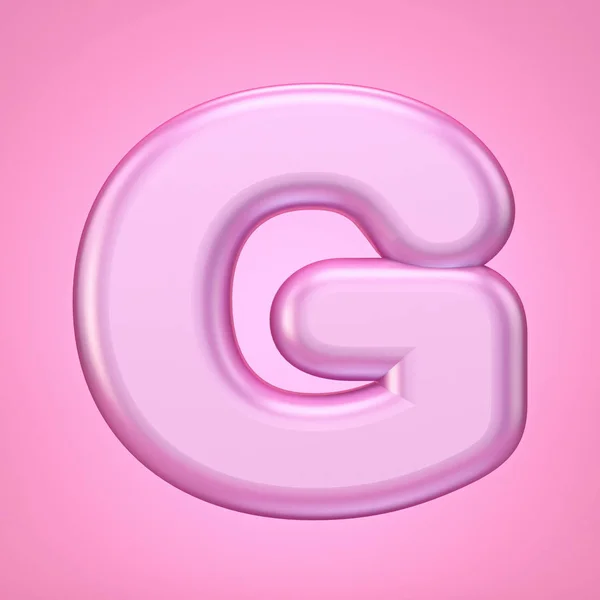 Pink fuente Letter G 3D — Foto de Stock