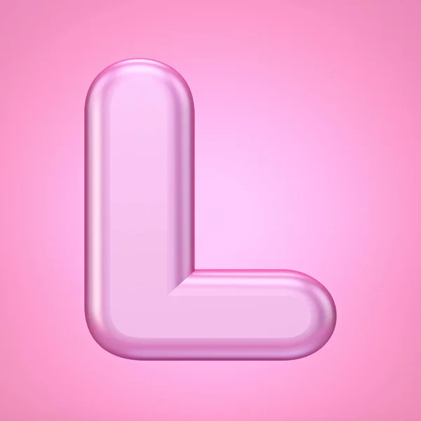 Ροζ γραμματοσειρά L3d — Φωτογραφία Αρχείου