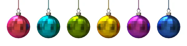 Set of colorful Christmas balls 3D — Stock Photo, Image