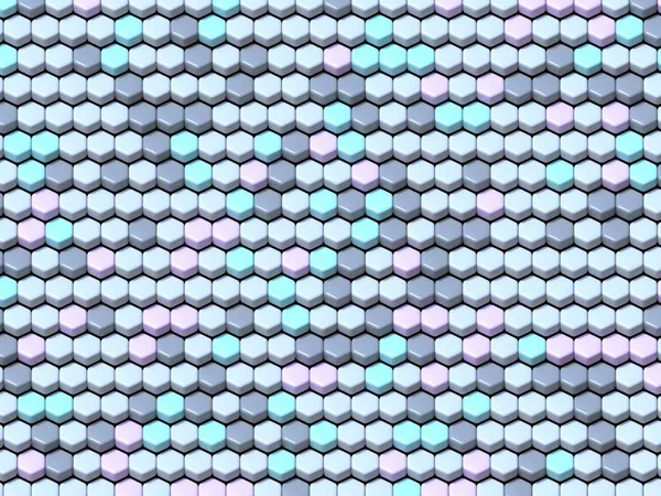 Abstrait géométrique quatre couleurs pastel Fond carreaux hexagonaux — Photo