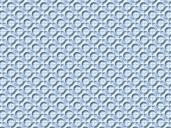 Cerchio astratto in piastrelle quadrate sfondo bianco 3D — Foto Stock