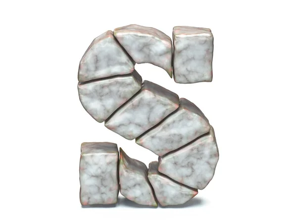 Piedra mampostería letra S 3D — Foto de Stock
