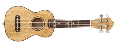 Tahta ukulele Ön görünüm 3D