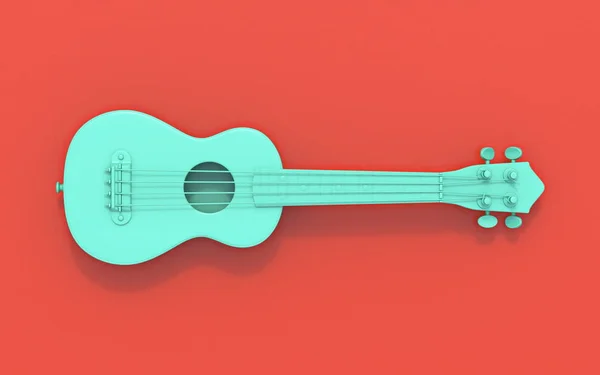 Groene sopraan ukelele 3d — Stockfoto