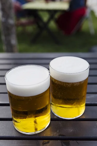 Duas cervejas geladas. — Fotografia de Stock