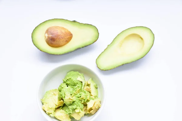 Avocado Fruit Detail Interior Seed Very Healthy Delicious Concept Healthy — Stock Photo, Image