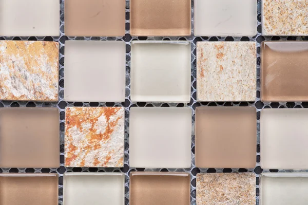 Textura azulejos mosaico textura casa de banho em mosaico para o chão da cozinha e paredes são usados para reparar as instalações, decoração de design de estrutura . — Fotografia de Stock