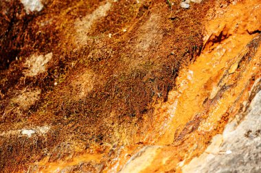 Akış taş taş Orange kireçtaşından çalışır ve gri, turuncu, parlak güneşli