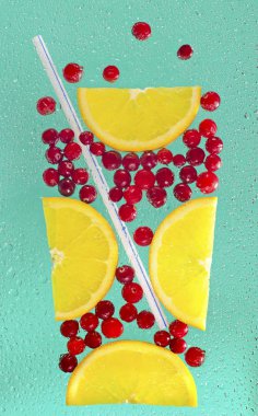 soyutlama kokteyl turuncu kızılcık