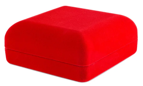 Red velvet box isolated Stock Image