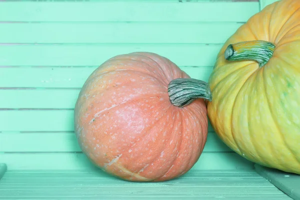 Pumpa Träbord Hösten — Stockfoto