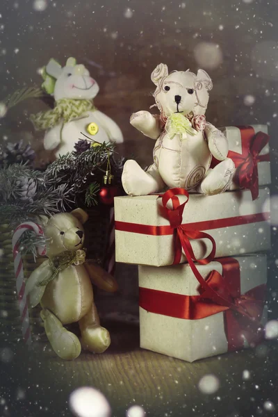 bir çam kozalağı Christmas dalları