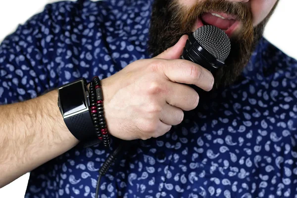 Microphone sur scène poignée — Photo