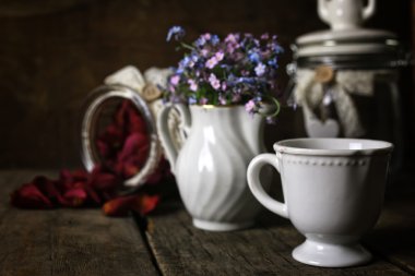 Vintage tea gül kuru yaprağı