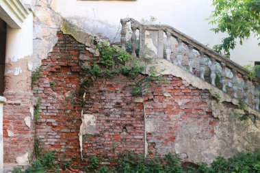 eski kırmızı tuğla duvar