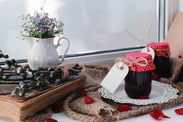 Rustic homemade jam — Stock Photo, Image