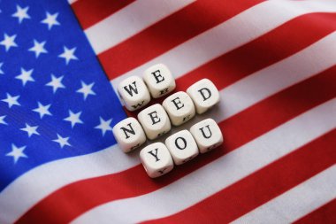 seçim erkek ABD bayrağı