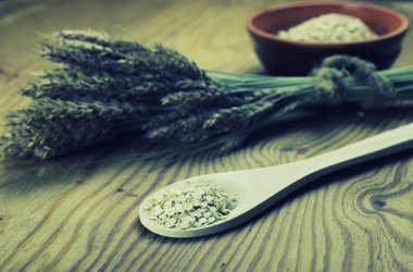 spikelets buğday ve arpa tabak