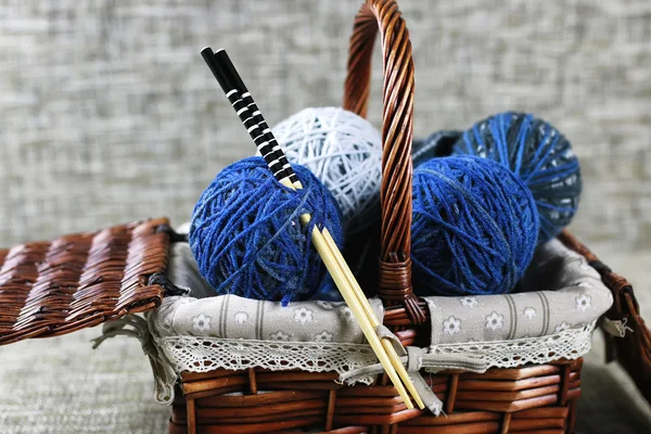 Knitting wool ball hobby — Stock Photo, Image