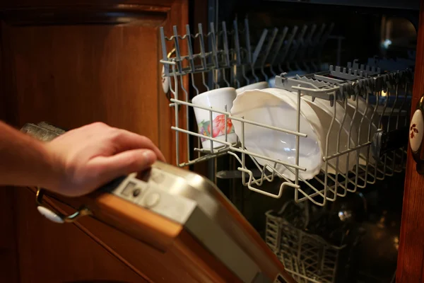 Dishwasher door open — Stock Photo, Image