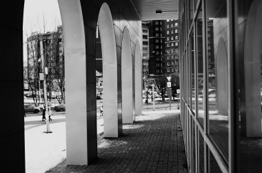 tek renkli mimari cam kemerler