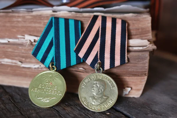 Медалі Другої світової війни склад — стокове фото