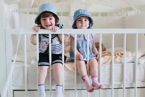 Kid sailor play at home — Stock Photo, Image