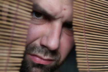 Jaluzi, kızgın adam