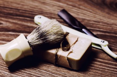 jilet gibi keskin sabun fırça retro