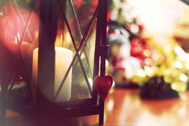 Retro kalp şekli bokeh