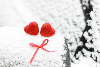 Kalpler kırmızı kış iki kar