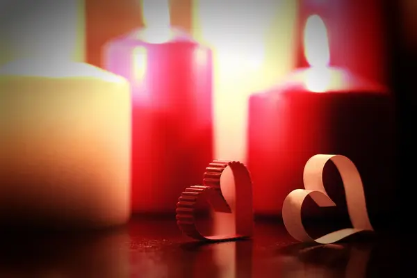 Tvar svíčka láska — Stock fotografie