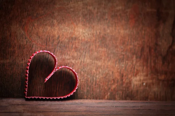 Holz Hintergrund Herz Form Liebe — Stockfoto