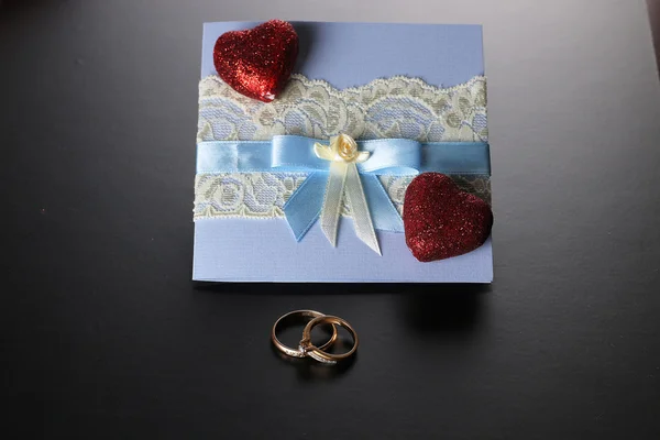 결혼 반지 리본 — 스톡 사진