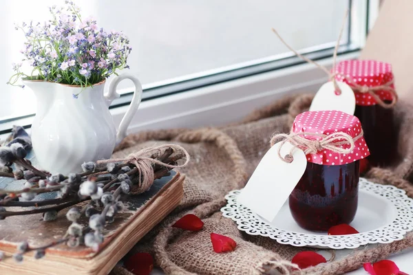 Rustic homemade jam — Stock Photo, Image