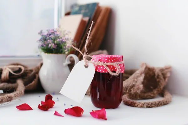 Rustic homemade jam — Stock Photo, Image