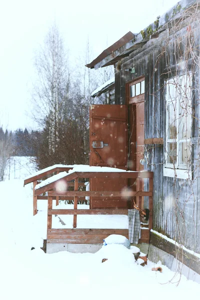 Dům na venkově Zima — Stock fotografie