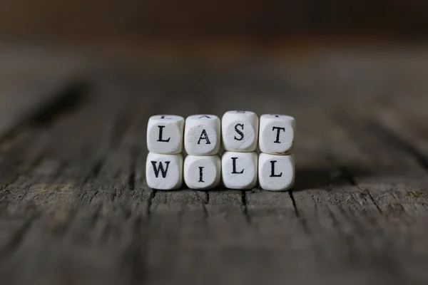 Concepto última voluntad y testamento — Foto de Stock