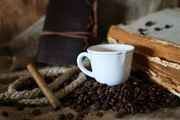 Coffee bean rope book — Stock Photo, Image