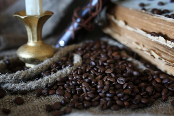 Coffee bean rope book — Stock Photo, Image