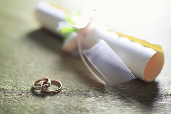 Anillo de boda invitación de fondo —  Fotos de Stock