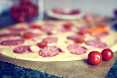 Pizza toppings macro prepare clipart