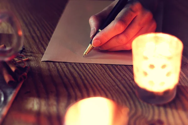 Hand schrijven kerstverhaal — Stockfoto